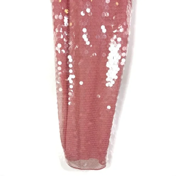 Staud Casey Dress Pink Strapless Sequin Gown Party Evening Maxi Sz 12 - Picture 6 of 11